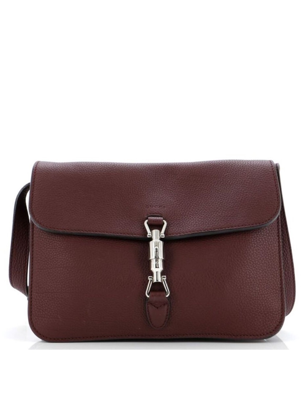 Gucci Jackie Soft Pebbled Leather Burgundy Shoulder Bag 362971 - Picture 2 of 13